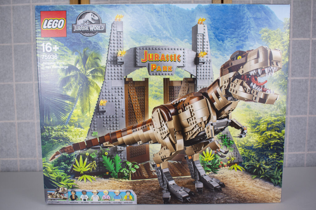 Jurassic Park T-Rex Rampage - Front of Box Image.
