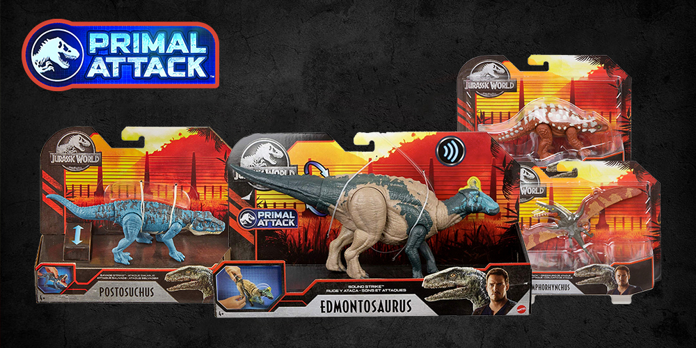 Jurassic World Edmontosaurus Primal Attack Sound Strike 2019 Mattel for sale online